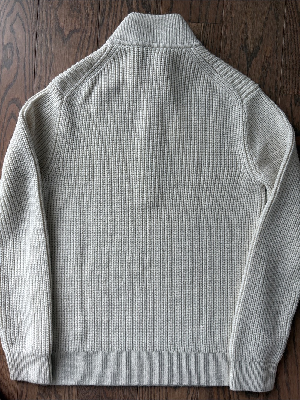 NWT Quince Australian Merino Wool Cream Half-Zip Sweater Size M - Picture 5 of 6